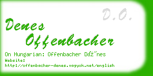 denes offenbacher business card